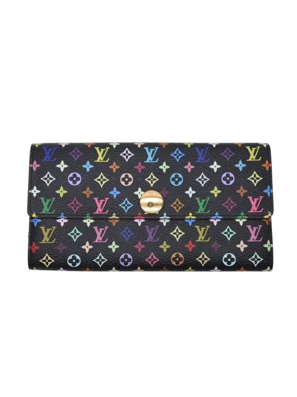 Louis Vuitton Wallet Takashi Murakami Portefeuille Sarah Black Monogram